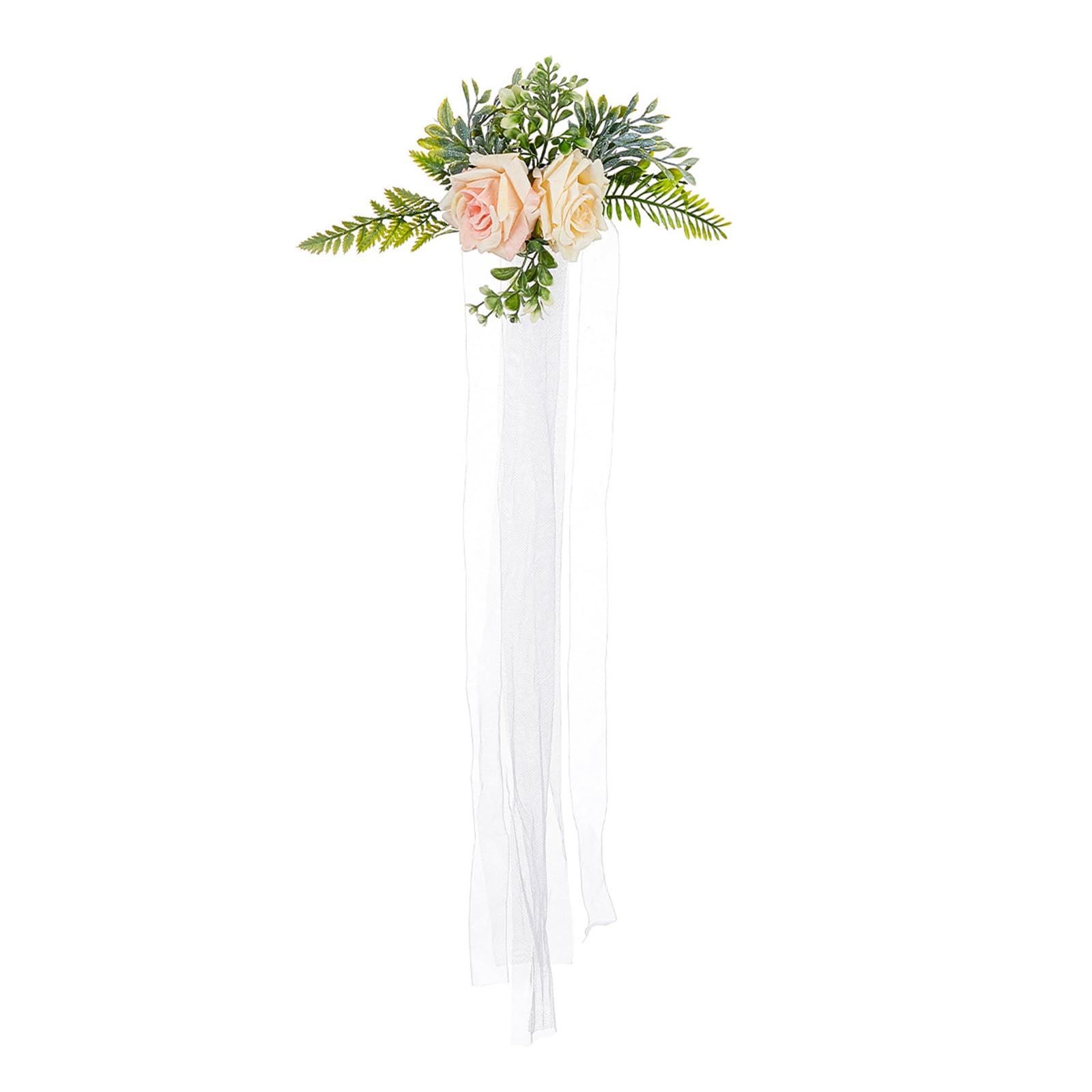PANGBOER Aisle Decorations for Wedding Ceremony, Artificial Flower Arrangements with Long Ribbon for Ceremony Chair Flower Decoration