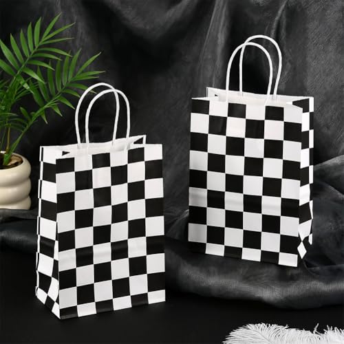 Bolsas de papel a cuadros de 16 pulgadas para envolver regalos de cumpleaños 6