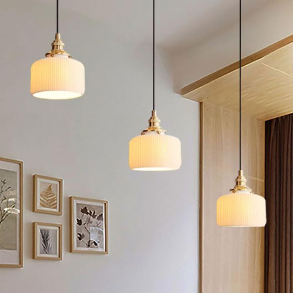 Ceramika w stylu japońskim, kreatywny i spersonalizowany abażur do lamp wiszących, lampa sufitowa z montażem podtynkowym, lampa wisząca ze źródłem światła E14 i pojedynczą głowicą, lampa dekoracyjna