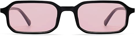 Retro Skinny Rectangle Sunglasses for Men Women 90s Narrow Sunnies Vintage Thin Frame AP3740