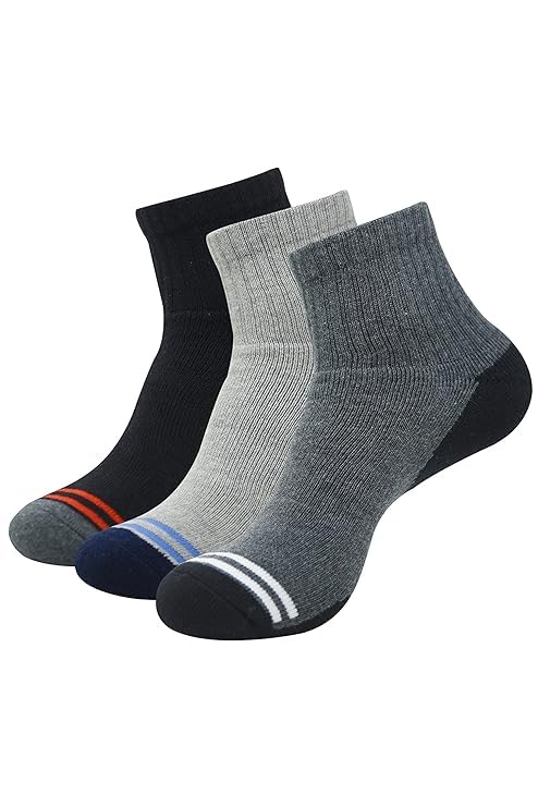 Men's Cushioned Ankle Length Sports/Gym Socks|Made With Cotton & Spandex- Pack Of 3|Thick/Terry/Towel High Ankle Socks For Men-image-8