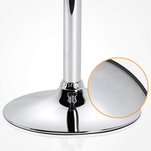 Miniatura 5 de Topeakmart 2 taburetes de bar ajustables y modernos, altura de mostrador trasero, giratorios, sin brazos, color blanco