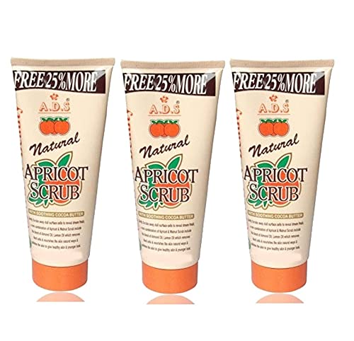 GLAVON 200 gm ADS Scrub for Face with Apricot for Tan Removal + Free 1 Pair Gold Plated Earing [ Combo Pack of 4 Items ]