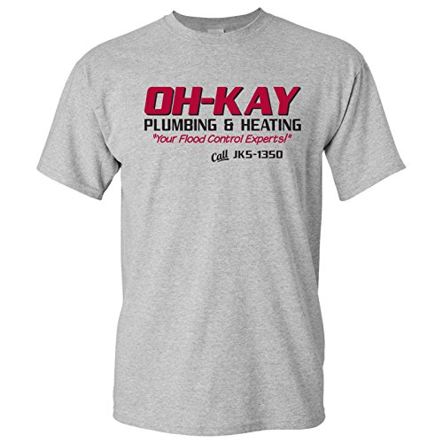 Oh Kay Plumbing & Heating Funny Christmas Movie T-Shirt - Small - Sport Grey