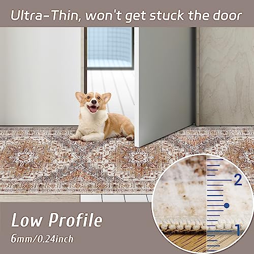 Madane Runner Rug 2X8, Washable Hallway Runner Rugs, Non-Slip Low-Pile Soft Kitchen Rug Runner Laundry Room Rug thumb #5