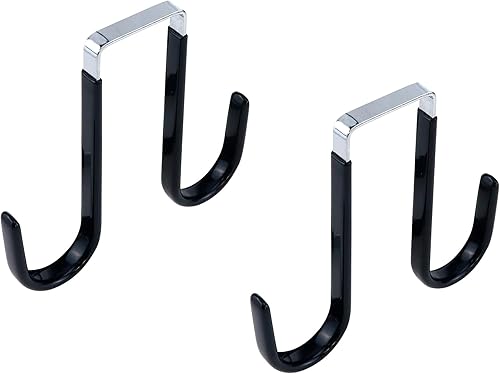 Meprotal Ganchos de doble cara sobre la puerta, paquete de 2 ganchos para toallas, abrigos, ganchos para colgar ropa, toallas, sombreros, bolsas,