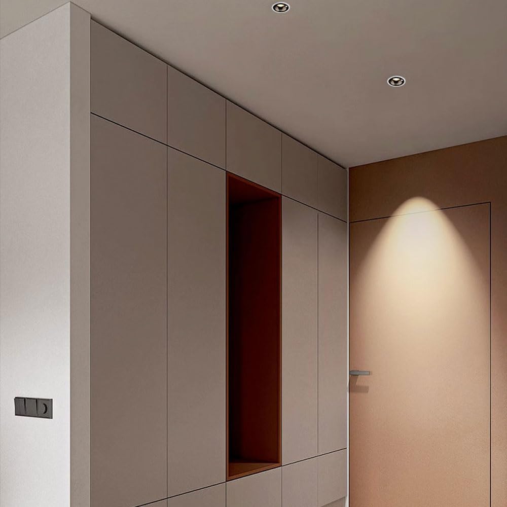 Sensore di Movimento a infrarossi a LED, faretto da Incasso da 7 W, Confezione da 15 LED con sensore di Movimento a infrarossi Controllato da Luce, per Interni, corridoi, soggiorni