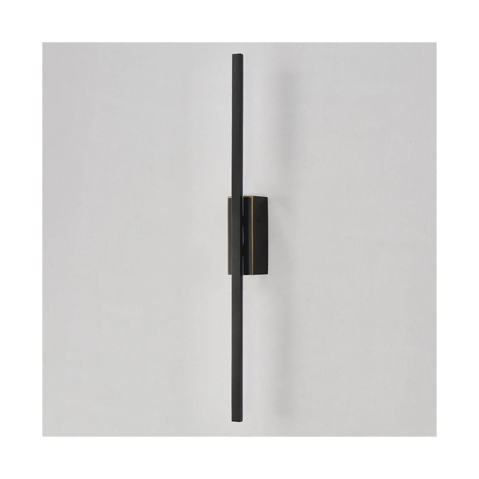 E7v2T9k6 Wall Lamps Light Luxury Copper Living Room Background Wall Lamp Simple Narrow Shaped Bedroom Bedside Sconce Decor(Black)