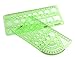 Bonayuanda 2pcs Measuring Templates Geometric Rulers for Office and School,Clear Green Color Plastic Bonayuanda