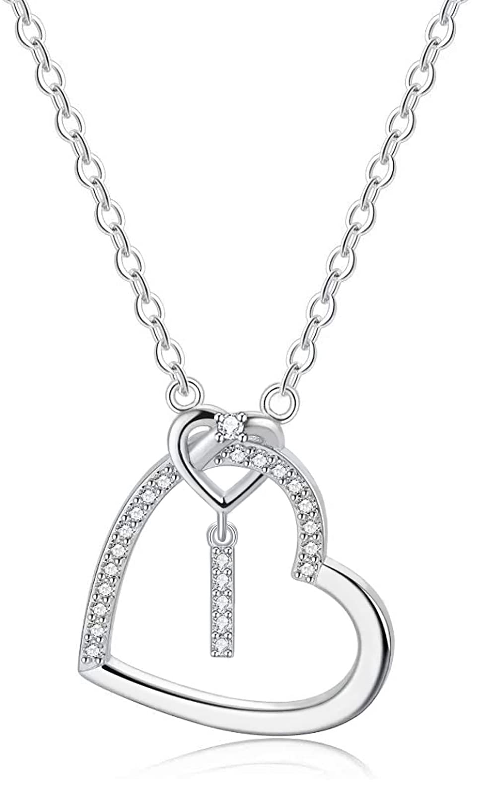 LIHELEI Collana Donna Argento, S925 Argento 26 Lettera Maiuscola Con Zirconi Collana Moglie Mamma Fidanzata Compleanno San Valentino Natale Anniversario Festa Della Mamma Gioielli Donna Regalo