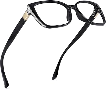 Large Reading Glasses for Women Square Cat eye Readers 1.0 1.25 1.5 1.75 2.0 to 6.0 with Sparkle side