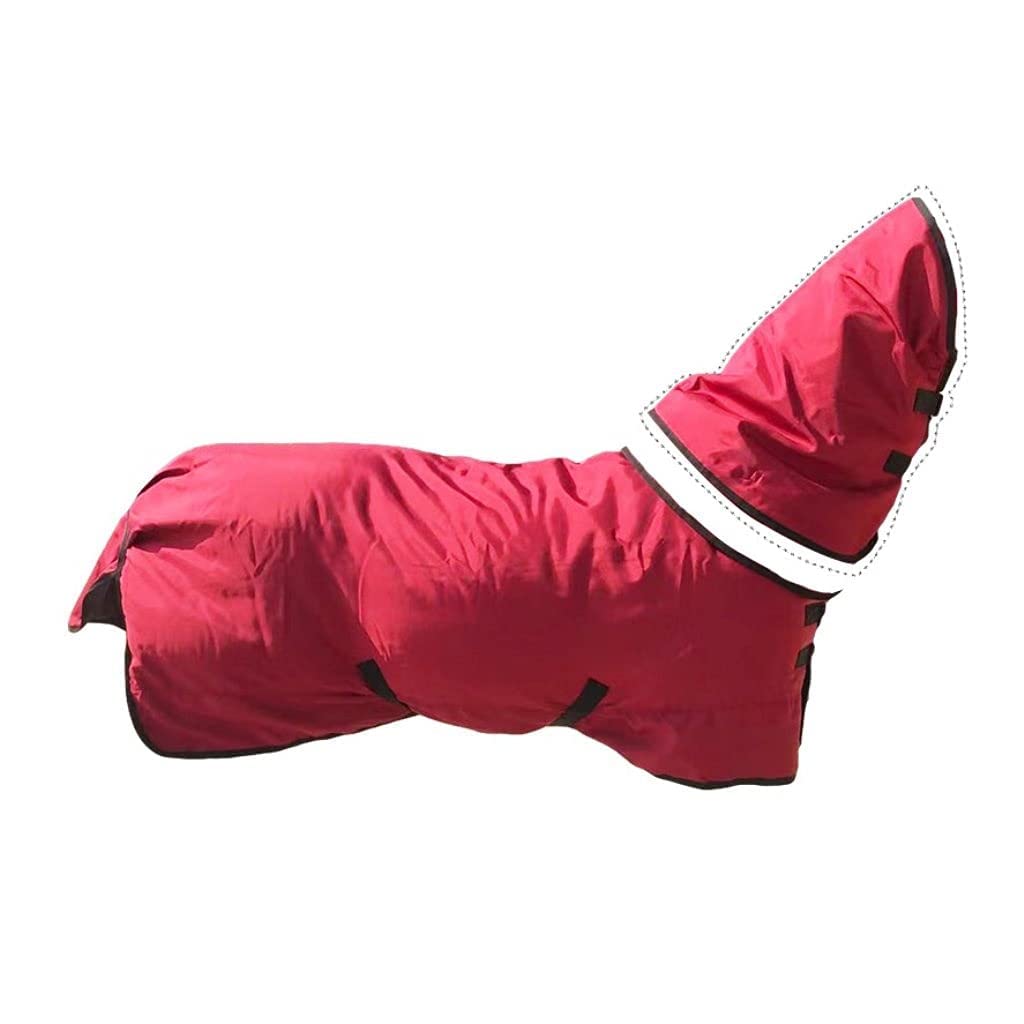 Couverture cheval hiver coton ripstop rouge vêtement soin équestre