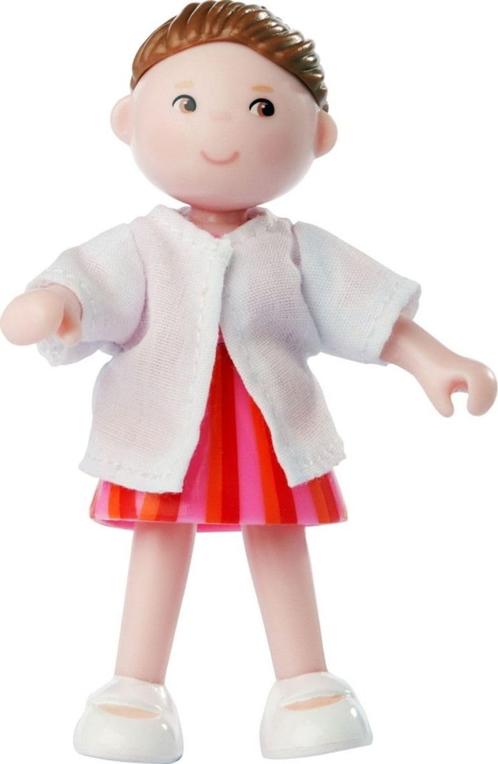 HABA Little Friends Veterinary Assistant Rebekka - Veterinarian Toy Figure for Children from 3 Years - Movable Bending Dolls with Extendable Coat - 1303893001