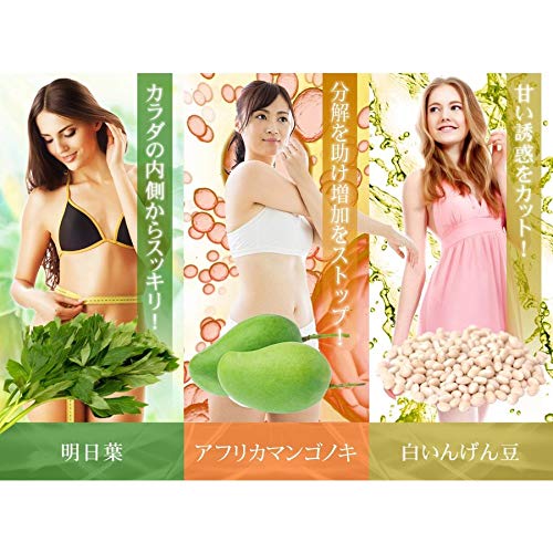 Amazon.co.jp: シードコムス 明日葉 サプリメント アフリカマンゴノキ