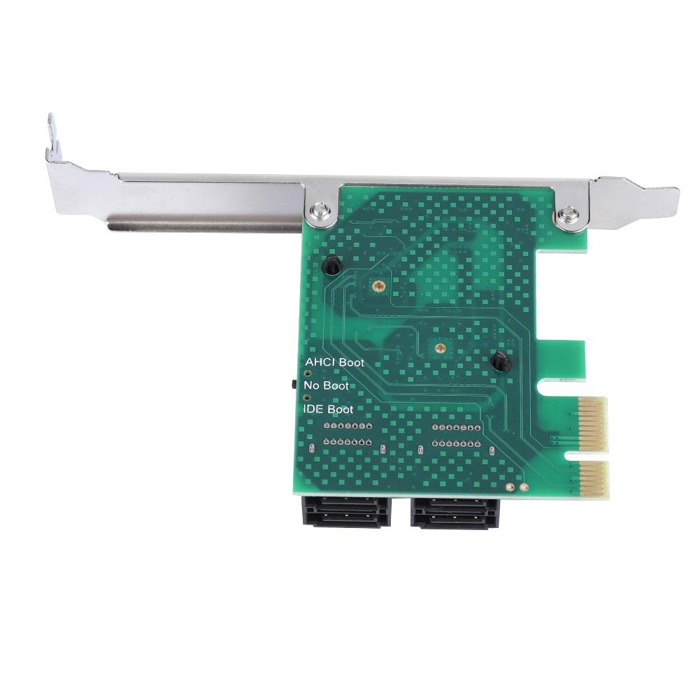 ASHATA Scheda adattatore PCI-E, scheda controller 4 porte PCI-E a SATA 3.0 6G Controller Card Adapter per Windows XP / 2003 / Vista / Win7 / Win8 / Win10