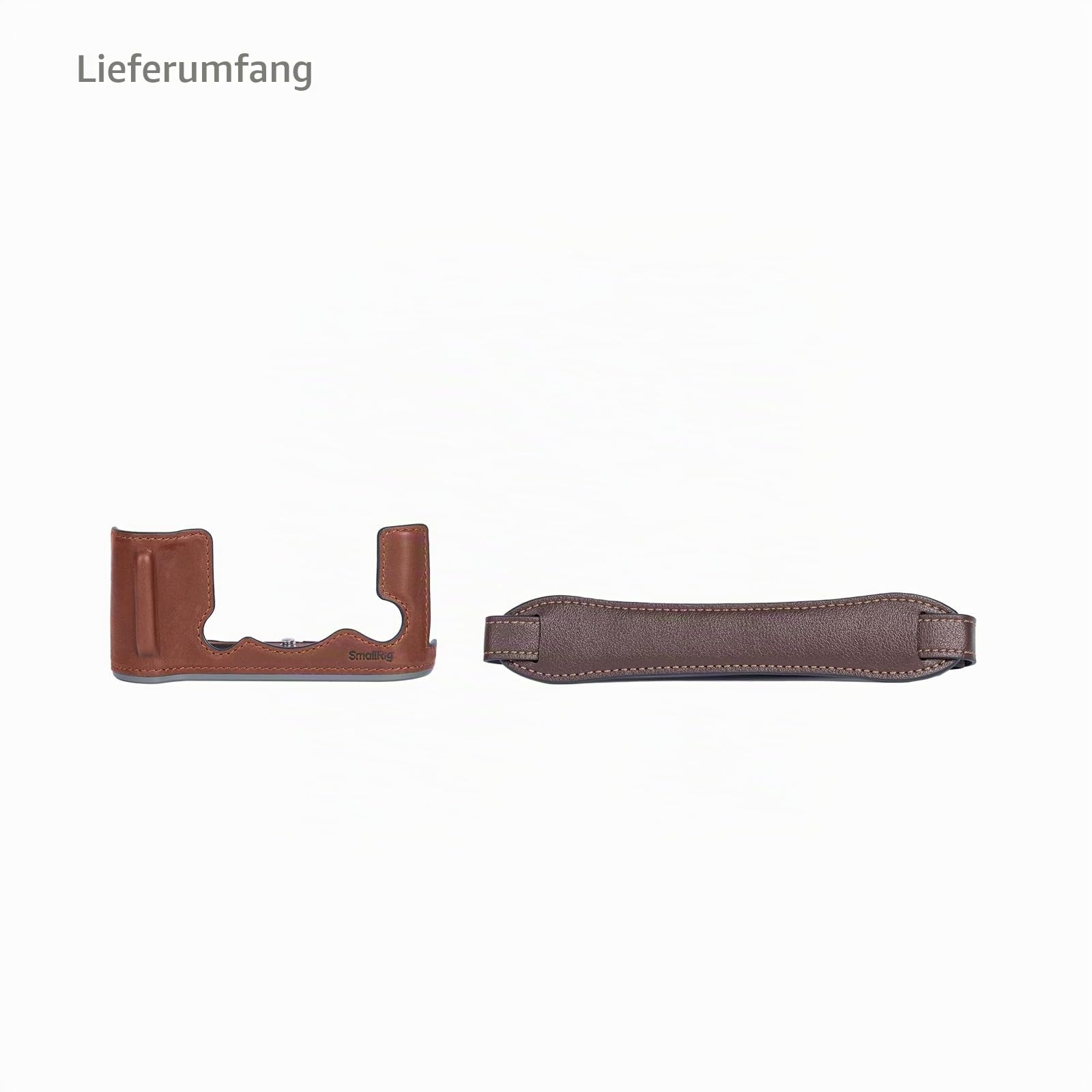 SMALLRIG X-T50 Half Leather Case Kit with Shoulder Strap, Halbledertasche für Kamera im Retro-Stil aus Leder mit Rahmen aus Aluminiumlegierung für FUJIFILM X-T50, (Braun) - 4710