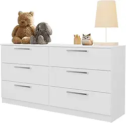 Cômoda Infantil 6 Gavetas Branco 3435 Madesa