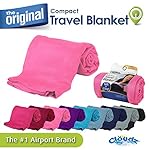 Cloudz Cozy Compact Airplane Travel Blanket for Your Flight, Car, Camping, Home or Comforting Warmth Anywhere! - Light Pink - Image 3