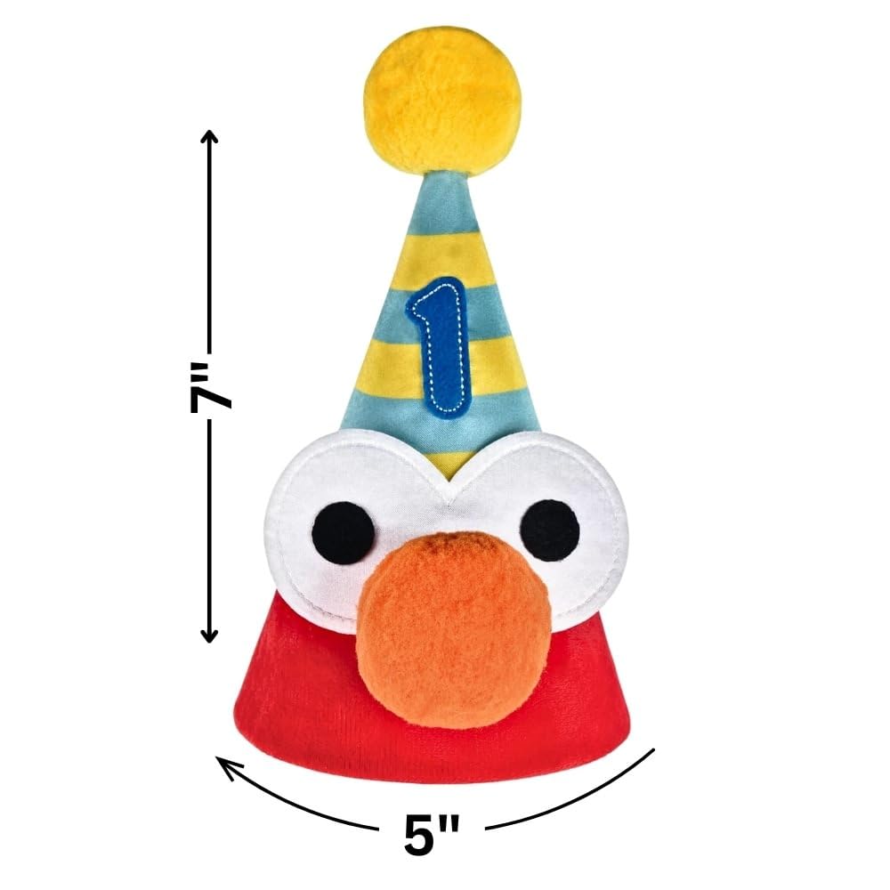 amscan 2528252 Everyday Sesame Street Deluxe Cone Hat - 17,8 x 12,7 cm | Multicolore | 1 Pz