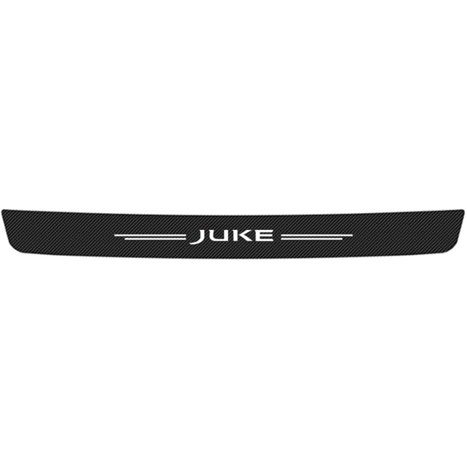Symilov Car Carbon Fiber Rear Bumper Protector Strip, for Nis-san JUKE Trunk Sill Edge Scuff Plate Tail Trim Anti-Scratch Sticker Styling Accessories,White