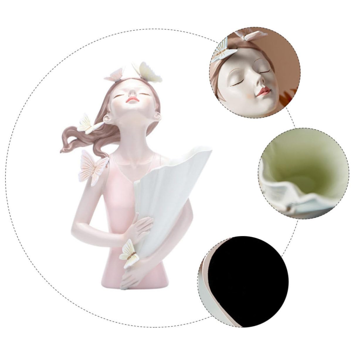 Toyvian Plato de Joyería de Escritorio de Resina para Niña Decorativa