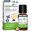 Wellements Organic Baby Probiotic Drops (0.25 Fl Oz) - Digestive & Immune Support for Infants - Toddler Probiotic Helps with Newborn+ Gut Health, Gas, Constipation & Colic Support - Preservative Free