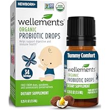 Wellements Organic Baby Probiotic Drops 0.25 Fl Oz - Digestive & Immune Support for Infants - Toddler Probiotic Helps with Newborn+ Gut Health, Gas, Constipation & Colic Support - Preservative Free