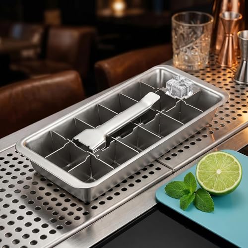 Cubitera de acero inoxidable con 18 ranuras y mango fácil miniatura 5