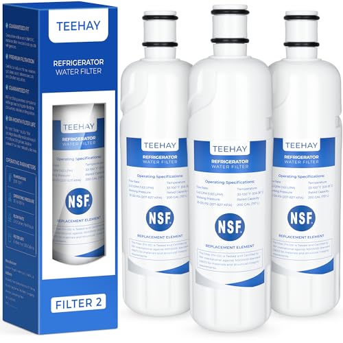 TEEHAY EDR2RXD1 W10413645A Water Filter 2 Replacement 3 Pack