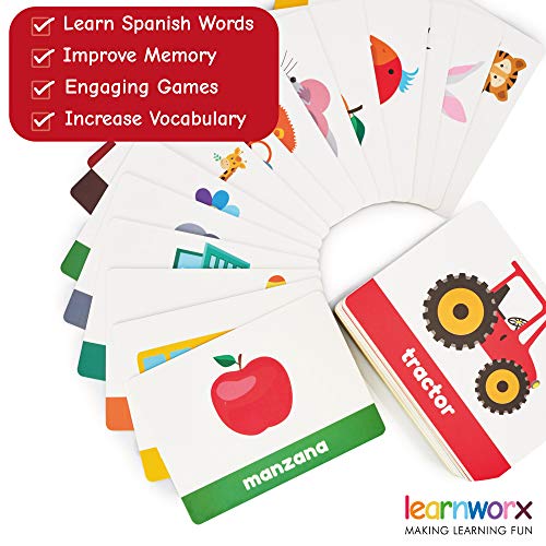 Spanish Flash Cards for Kids & Toddlers - 101 Cards - 202 Sides - Learn with Me - Objects, Numbers & Play Games - Great Value, Fun Learning and Educational Flashcards - Image 6
