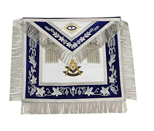 Masonic Past Master Apron 100% Lambskin & Chain Collar + Free Jewel