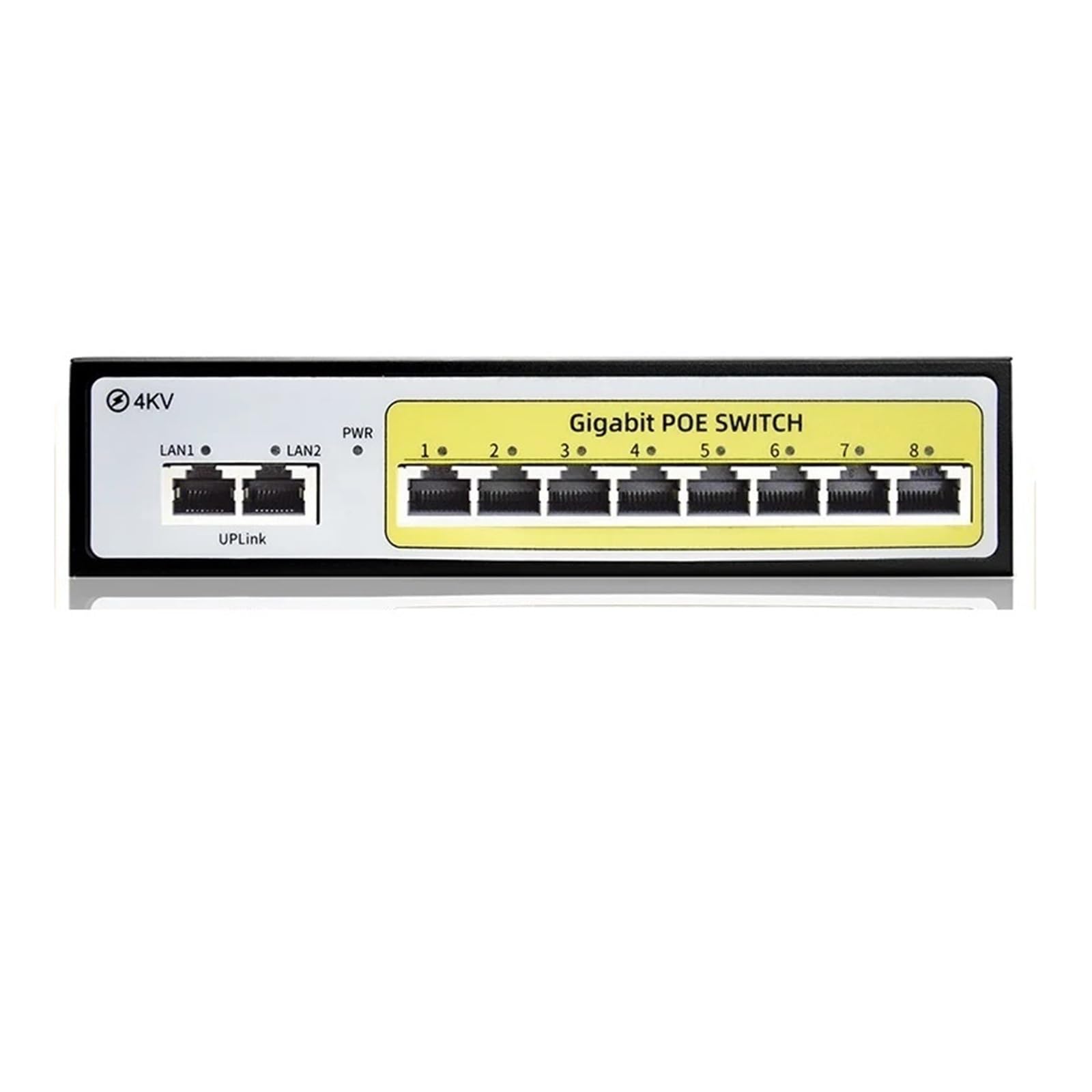 Commutateur PoE Gigabit Complet à 8 Ports, commutateur Ethernet 48V, Puissance intégrée, réseau 120W, adapté aux caméras IP