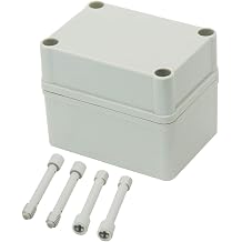 Zulkit Junction Box ABS Plastic Dustproof Waterproof IP67 Junction Boxes Universal Electrical Project Enclosure DIY Electronic Project Box Grey 4.33 x 3.15 x 3.35 inch 110 x 80 x 85 mm
