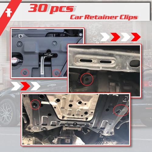 Image of OTUAYAUTO 30PCS Fender Liner Clip, Replacement for Honda Accord 13-24, Civic 13-24, Acura MDX 14-23, Nylon Fastener-OEM#91505-TM8-003