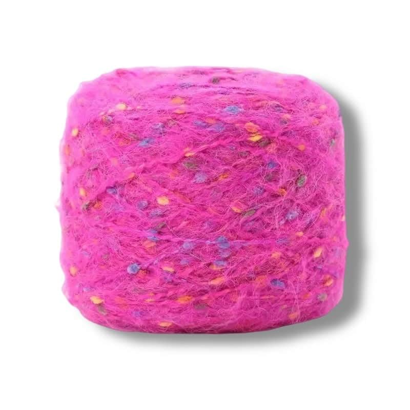 Extra Thick Mohair Yarn 50g x 3 Pieces Set - Colorful Knitting Yarn Cotton Blend Handmade Best for Gloves, Scarves, Bags and Decoration (Purple Red)