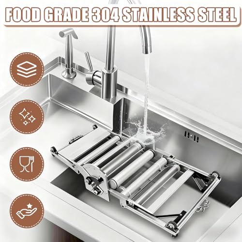 Sfogliatrice elettrica con design pieghevole e spessore regolabile, ideale per cottura professionale e casalinga