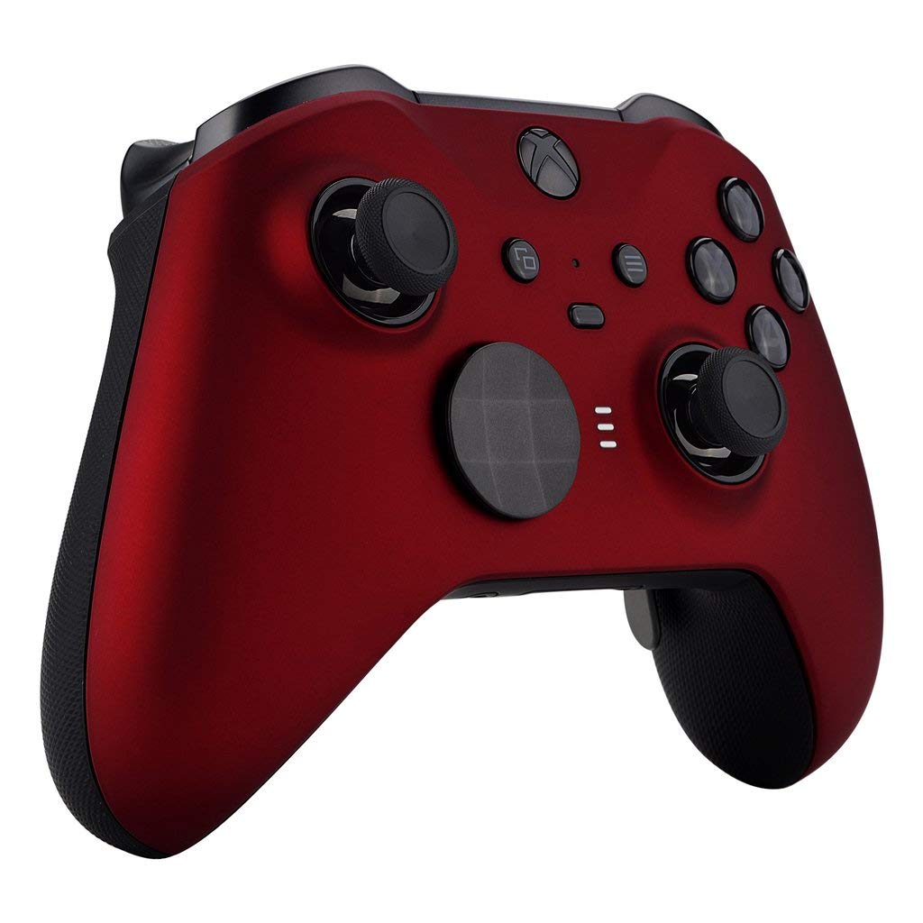 UN-MODDED Custom Controller Compatible with Xbox ONE Elite Series 2 (with 3.5 Jack) for All Major Shooter Games… (Multiple Designs Available) (Soft Touch Red)