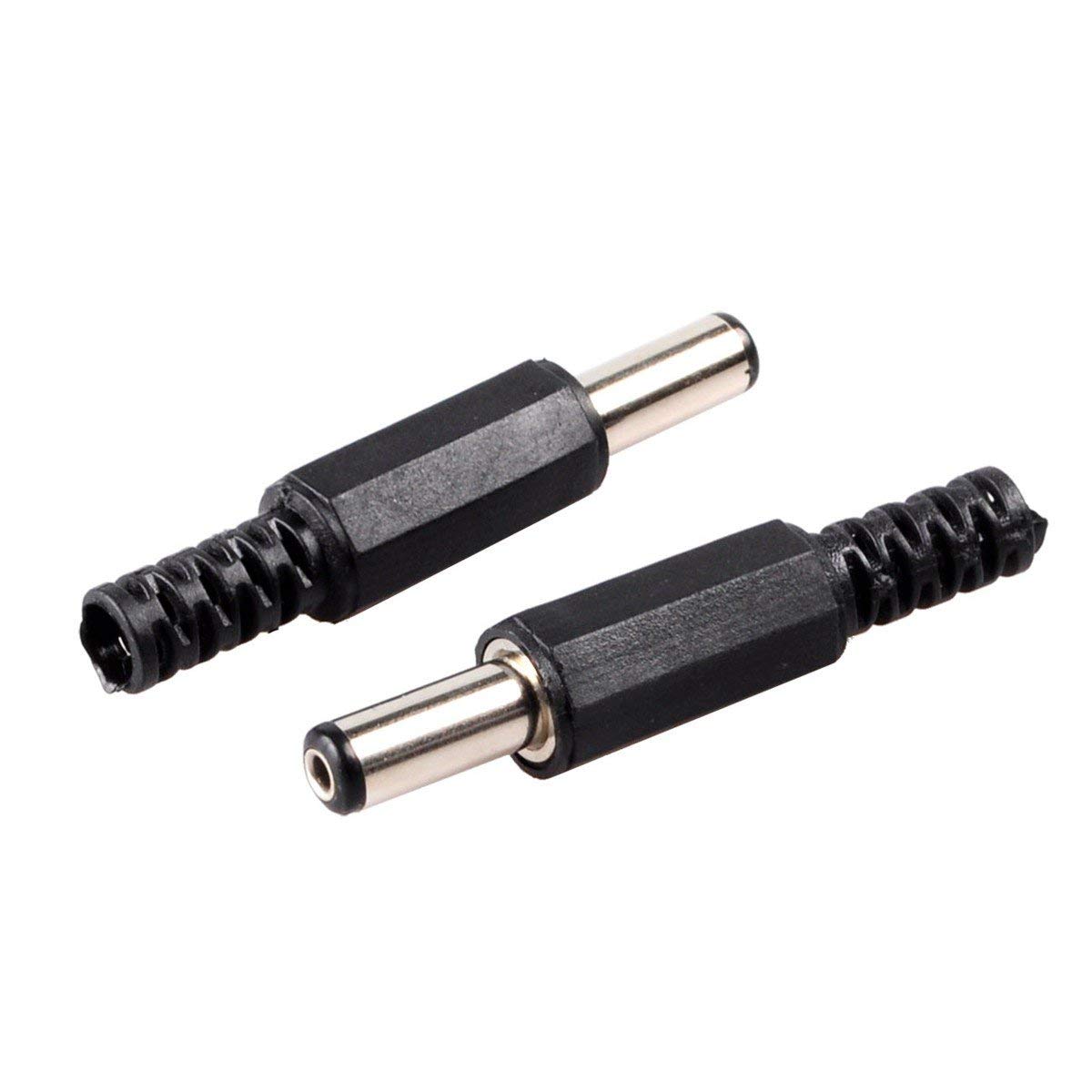20 Connettori Maschio DC 5,5x2,1 Mm Da Saldare – Kit Spina Alimentazione Con Blocchetto Per Audio, MP3, Video