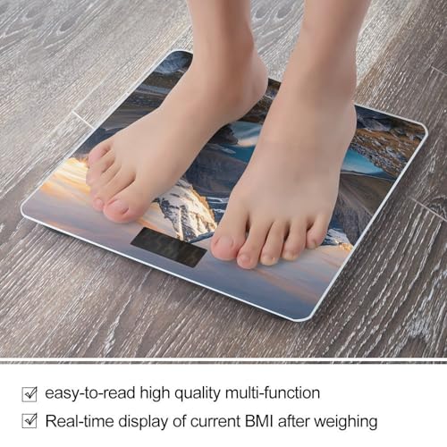 Báscula digital de baño Sunrise Mountain con pantalla LCD brillante miniatura 5