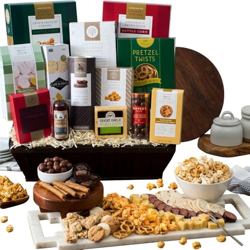 Snack & Chocolate Gift Basket Deluxe - Gourmet Food Gift