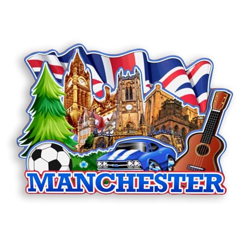 Quwsne Refrigerator Magnet Manchester UK Fridge Magnet City Travel Souvenirs Tourist Gifts 3D Classic Landmarks Handmade Crafts Home Decoration -1440, QS-WC-1440
