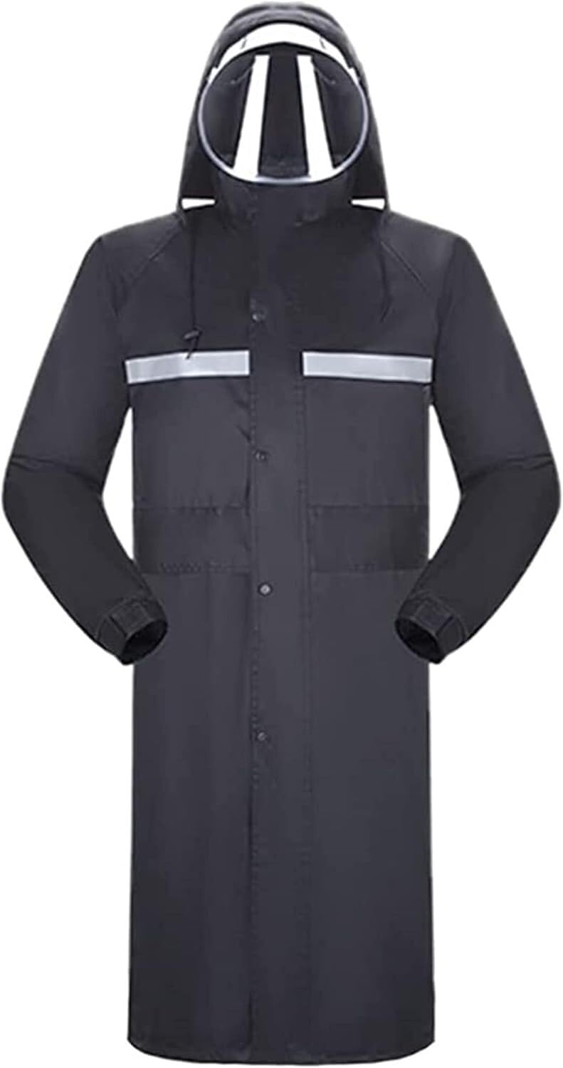 VUIKLCty Men's And Women's Rainproof Suit, Portable Reusable Raincoat, Windproof Hooded Raincoat(3XL)