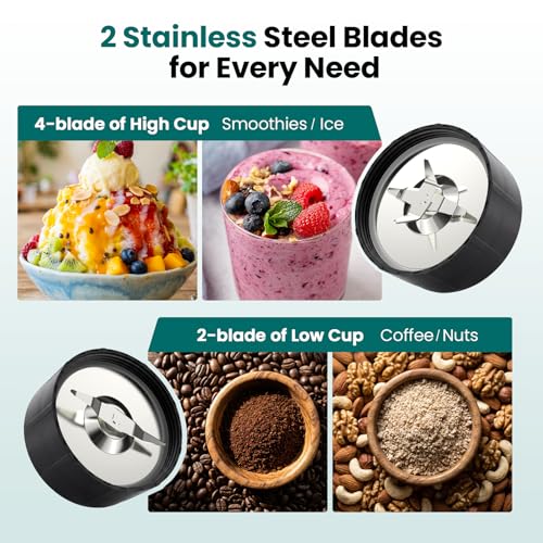 Image of Smoothie Blender Grinder Combo, Countertop Blender Smoothies and Shakes
