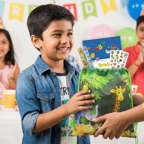 Image of Party Propz Jungle Theme Return Gifts for Birthday - 40 Pcs return gifts for kids birthday party Brain Builder Book | stationery set for kids return gift | birthday return gift for kids 6-12