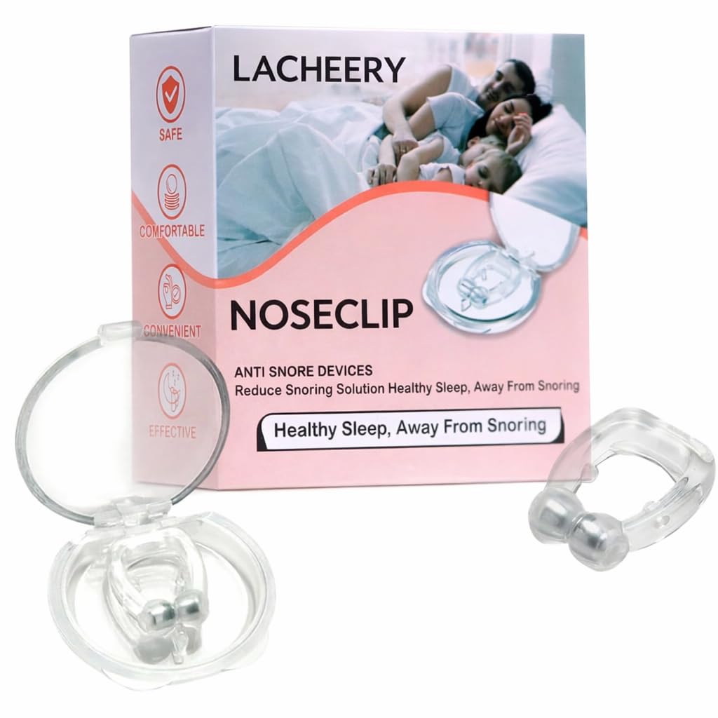 Anti Snoring Nose Clip (2 Pcs) | Reusable Silicone Magnetic Snore Stopper for Men & Women | Comfortable Snore Free Sleep Aid | Nose clip-image-34