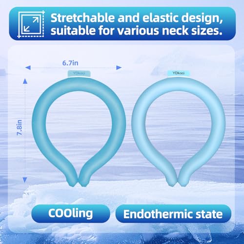 Image of Neck Cooling Tube, Wearable Body Cooler Freeze Below 64F with Insulated Bag, Reusable Cooling Neck Wraps for Summer, Outdoor Sports, Hiking, Travel, Hot Weather Relief for Men & Women (Blue)