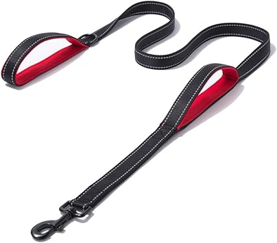 Amazon Moe 犬用 リード 大型犬 中型犬 リード 持ち手2個 調整可能 ロングリード 反射材料 ナイロン製リード 散歩 訓練用リード 製反射付きリード 愛犬トレーニングリード 1 5ｍリード ブラック M Moe しつけ用リード 通販