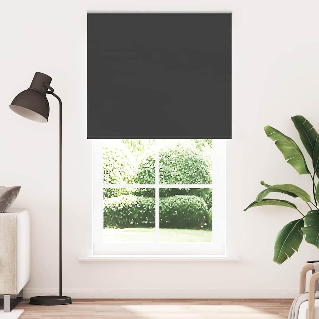 vidaXL Estor Enrollable Opaco Negro 140x230 cm Tela Ancho 136,6 cm