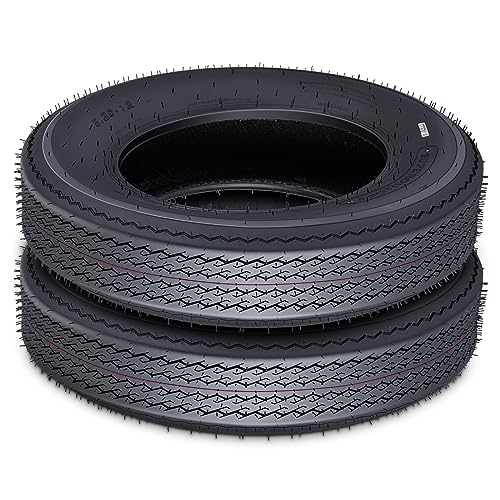 Heavy Duty 5.30-12 6PR Trailer Tires with Load Range G and Speed Range J Maximum Load Capacity 3040LBS Durable and Safe for Flatbed Livestock and Utility Trailers