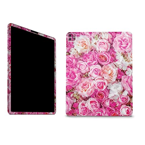 Image of MightySkins Carbon Fiber Skin Compatible with Apple iPad Pro 12.9 inch M2 6th Gen (2022) Full Wrap Kit - Bed of Roses | Protective, Durable Textured Carbon Fiber Finish | Easy to Apply | Made in The USA